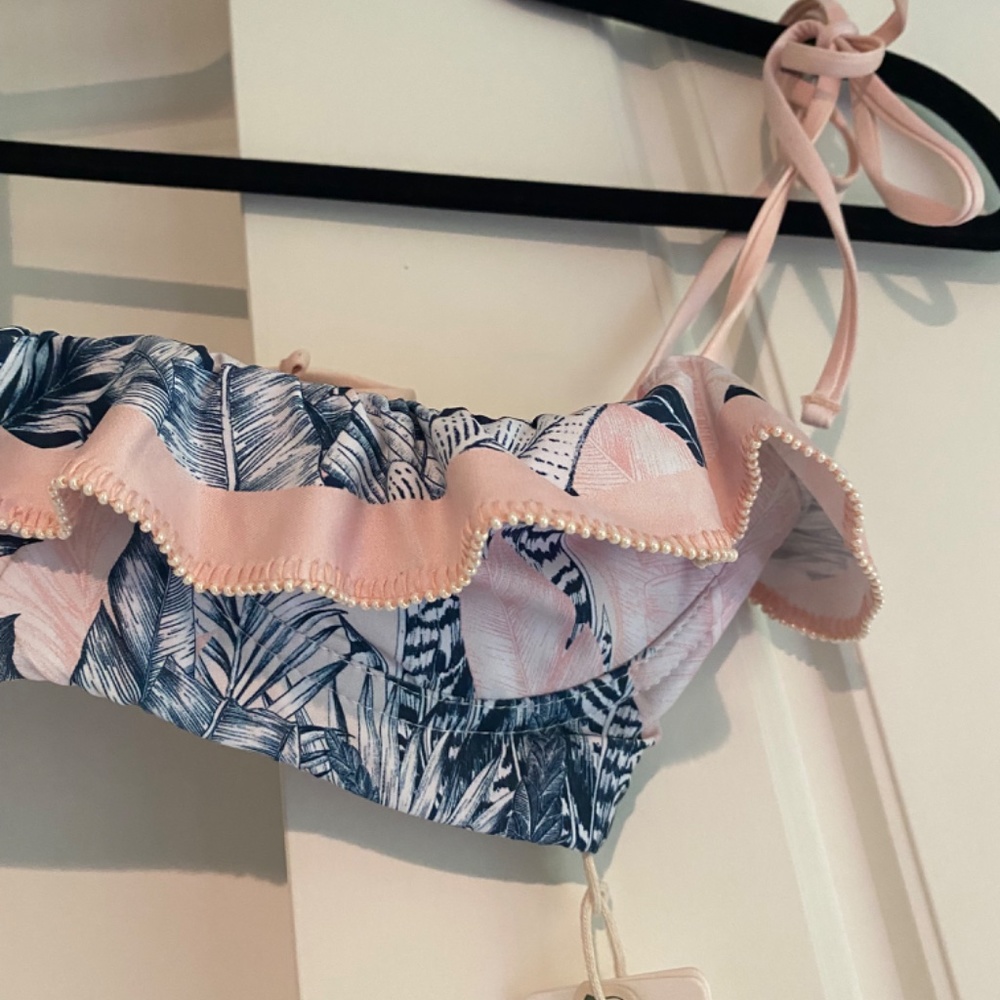 Agua by Agua Bendita Pink and Blue Bikini top - Picture 3 of 8